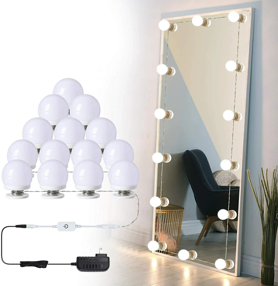 Buy wholesale Small Hollywood Vanity Light Makeup Mirror 12 Bulbs