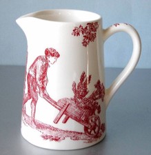 Gien Four Seasons Creamer Small Jug Pink Red ...