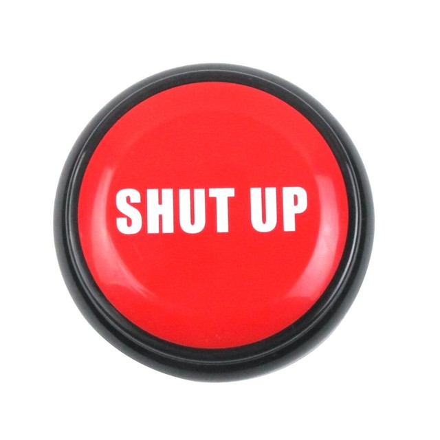 Red No Button Sound Soundbite Machine Fun Novelty Gift Office Desk