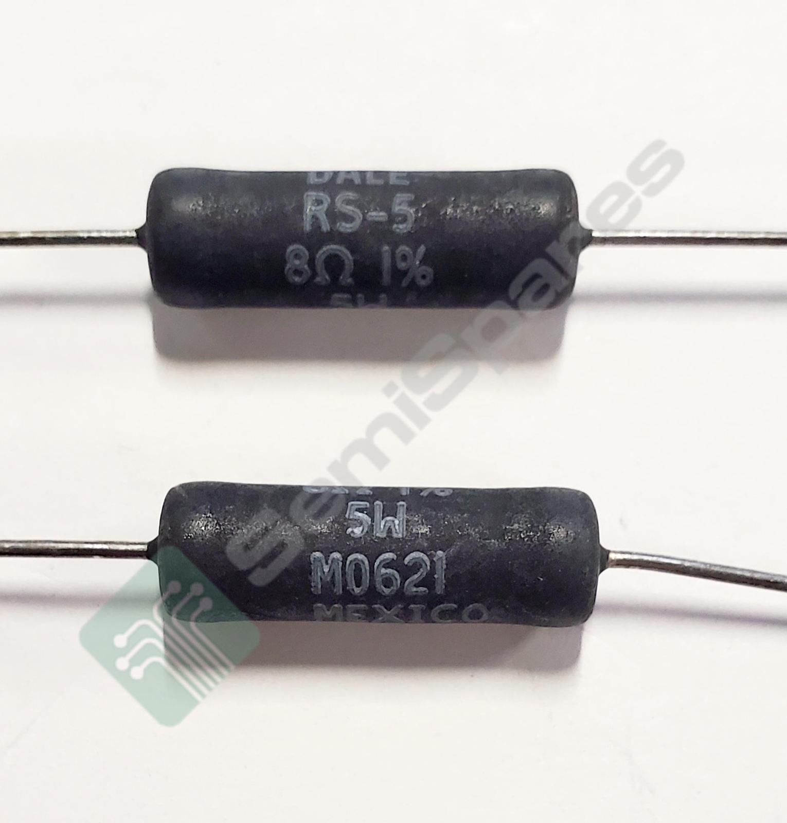 111 pcs. VISHAY RS0058R000FB12 WIREWOUND RESISTORS 5WATTS 8OHMS 1%