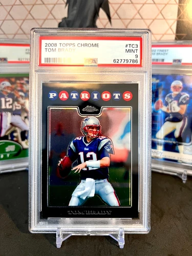 ⭐️ TOM BRADY 2008 TOPPS CHROME #TC3 PSA 9 MINT GRADED 🔥 PATRIOTS RETIRED GOAT