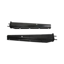 Mud Flap Hangers Black Steel Straight 30" Pair 2.5" Semi Truck Spring Loaded