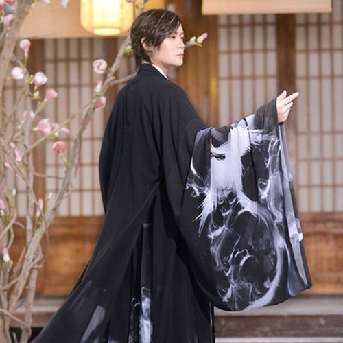 Abito tradizionale cinese uomo kimono tuta mantello Hanfu taglie forti vestiti Halloween - Foto 13 di 17