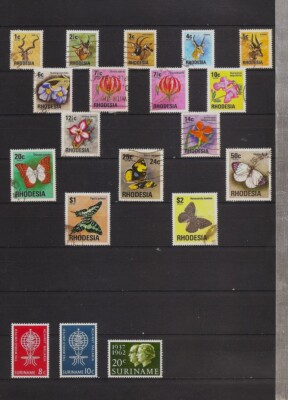 RHODESIA/SURINAME - LOT of 19 thematic stamps, MNH-Used  - (40  )