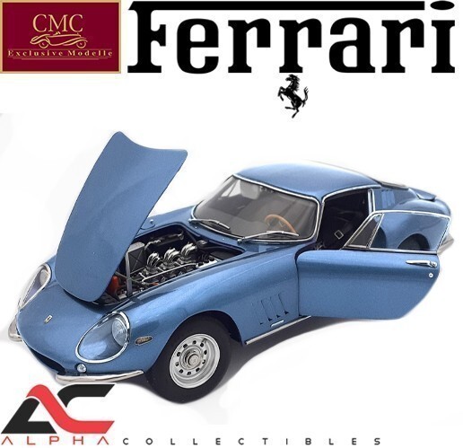 CMC M-239 1:18 1966 FERRARI 275 GTB/C 9067 CALIFORNIA BLUE (L.E.