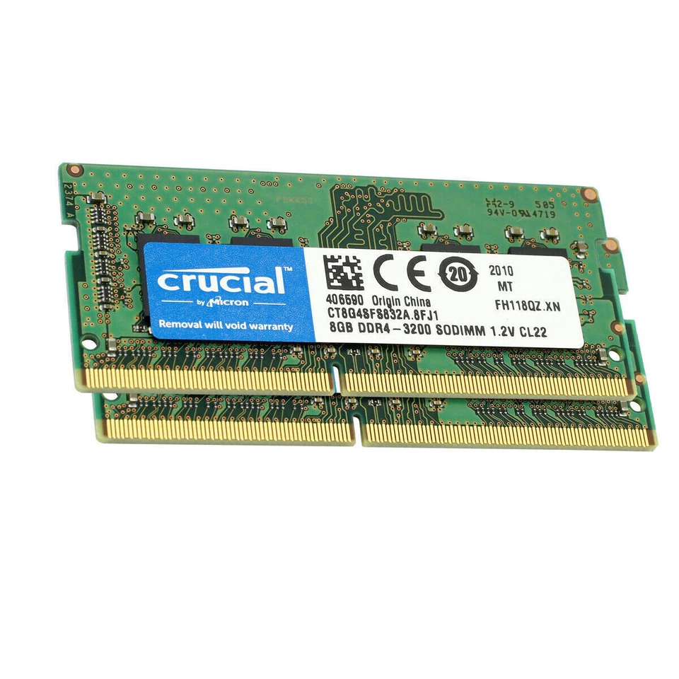 CRUCIAL DDR4 8GB x2 3200 MHz PC4-25600 Laptop Memory RAM SODIMM 2pcs 8gGB DDR4 - Image 2 of 4
