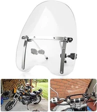 18" x 16" Windshield Windscreen for 7/8" and 1" Handlebars (Clear)