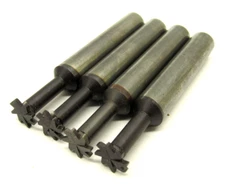 4 HARVEY TOOL 3/8" x .062" SOLID CARBIDE KEYSEAT CUTTERS w/ 3/8" SHANKS