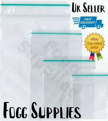 GRIP SEAL BAGS Self Resealable Clear Polythene 100% REUSABLE Baggies
