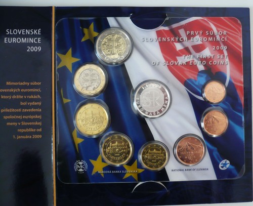 Erster Kursmünzensatz Euro Slowakei 2009 - Orginalfolder - Stempelglanz - Bild 3 von 4