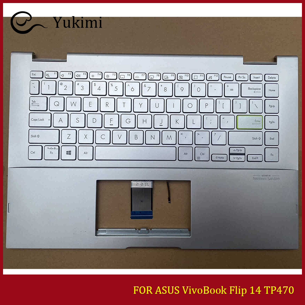 FOR ASUS VivoBook Flip 14 TP470 White C Shell Cover Upper Palmrest