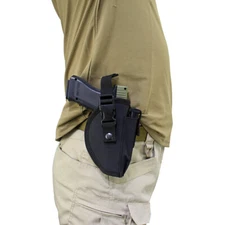 Tactical OWB Right Hand Gun Holster Belt Pouch with Magazine Pouch Pistol Holder