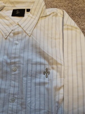 ovo dress shirt OVO Long Sleeve Shirt White Large Button Down 