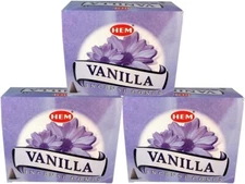HEM Hand Rolled Fine Quality Vanilla Incense Cones For Purification Relaxation