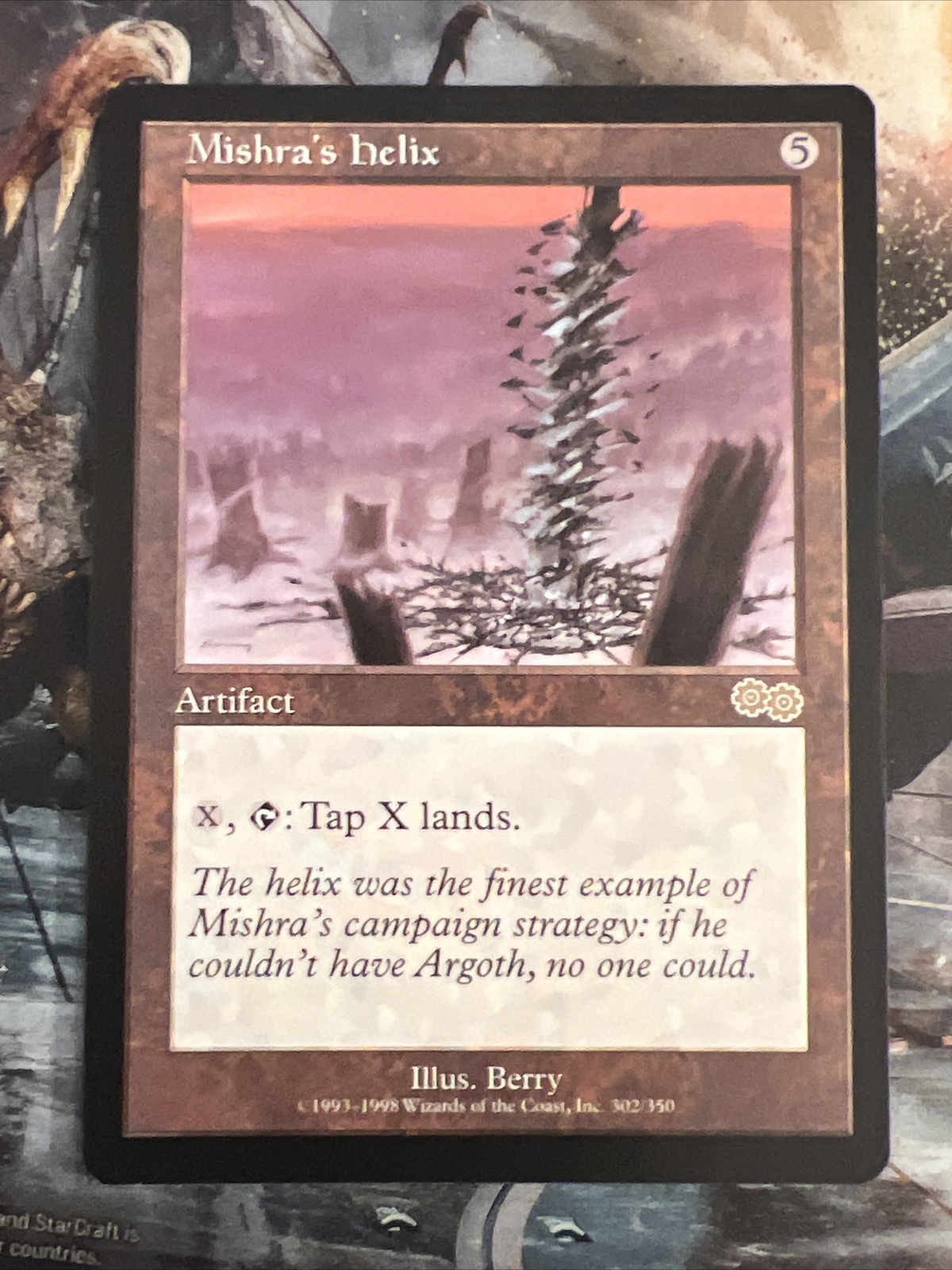 1x Mishra's Helix Urza's Saga LP MTG Magic the Gatheirng x1 MKE