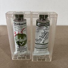 2 Chromium Oxide Green Grumbacher - GENUINE- VINTAGE oil paint 1.25 Fl Oz