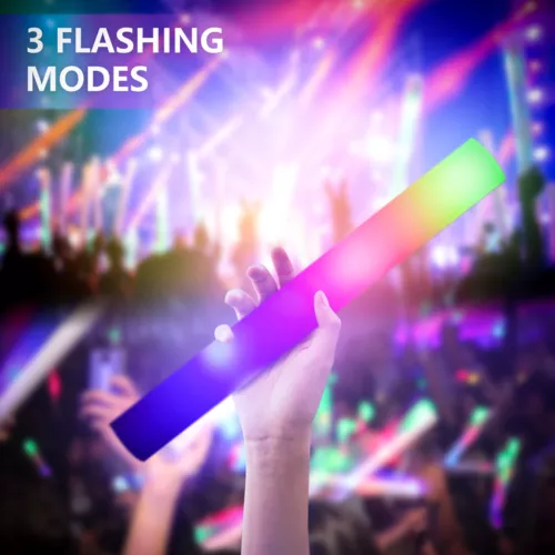 100-500 PCS Light Up Foam Sticks LED Wands Batons Party Dj Flashing Glow Sticks - Picture 13 of 33