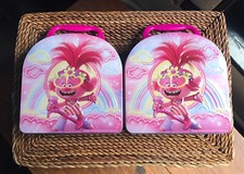 Trolls  World Tour On The Go  Two 2 Tins Only No Chalk Collectible Cases