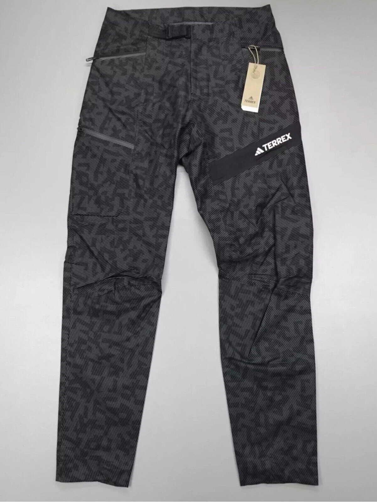 NEW Adidas Terrex Techrock RAIN.RDY Primeknit Pants Black Grey 36” HU1828 (E1)