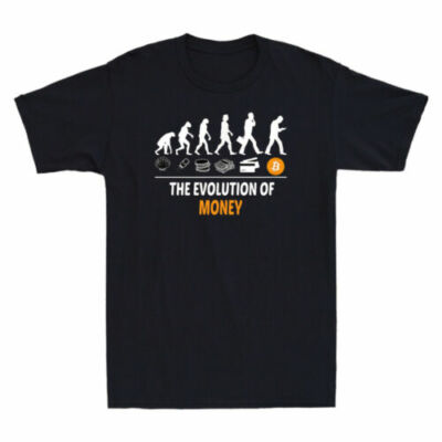 BTC Evolution Of Money Shirt Funny BTC    currency Meme Men's T-Shirt