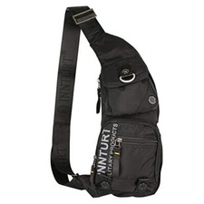 Sling Bag Small Backpack Crossbody Shoulder Bag Sling Pack Black