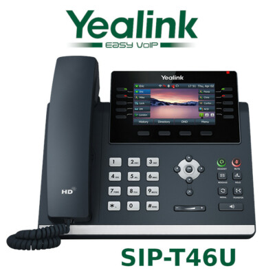 Yealink SIP-T46U Unified Firmware Enhanced SIP Phone 16 Line VoIP Color Gigabit
