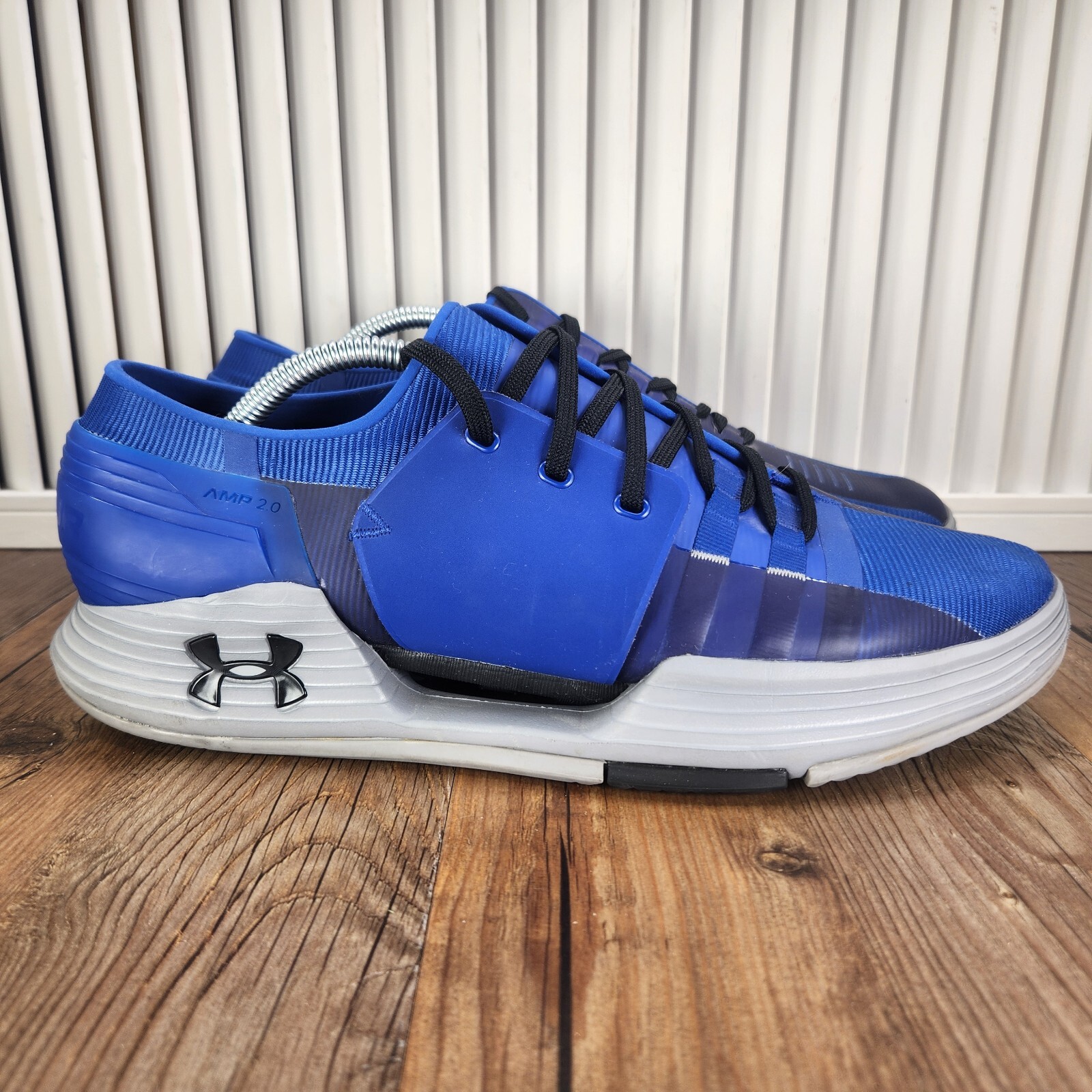 Under Armour Speedform AMP 2.0 Men Sz 11.5 Blue Gym Sport Running Sneakers Shoes