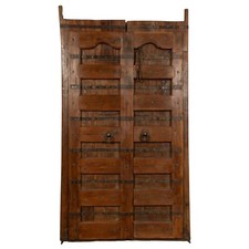 BISCOTTINI Portone Inserti Ferro Antico Legno 2 Ante Vintage Stile Rustico