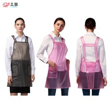 YODEL POCKET TRANSLUCENT H TYPE Hairdresser APRON / Adult Salon Staff Apron