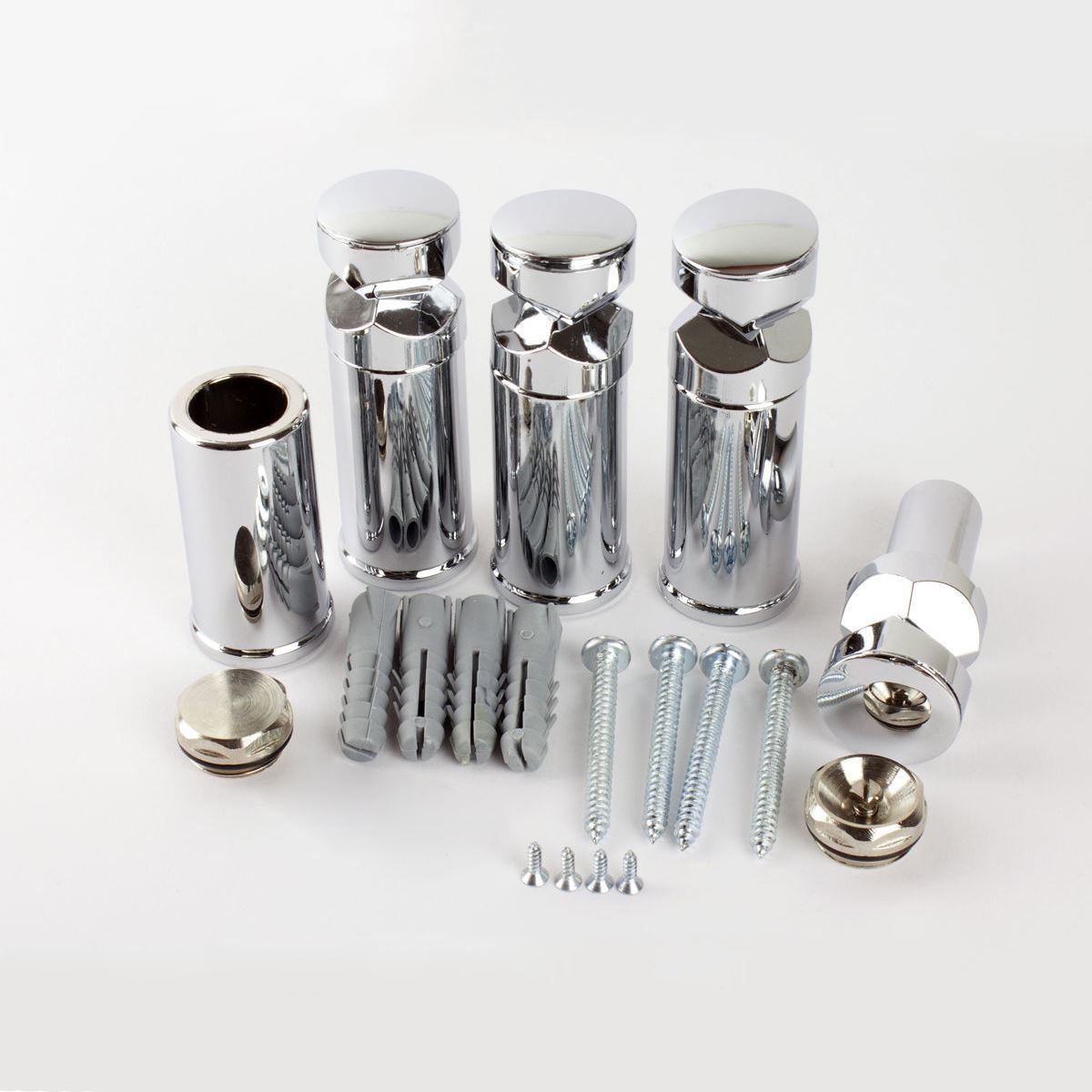 Universal Brackets for Towel Rails  Chrome Heated Fit Straight & Curved Models