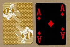 HARD ROCK CASINO HOTEL, Las Vegas. Ace of Diamonds, GOLD SWAP PLAYING CARD