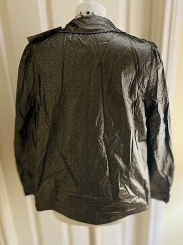 Alexa Chung Marks And Spencer Bronze Metallic Shirt Size 14 - Picture 9 of 10