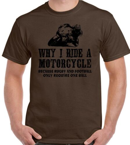 Moto Camiseta Hombre Divertido Motorista Yamaha Moto Kawasaki Why I Ride A - Imagen 23 de 25