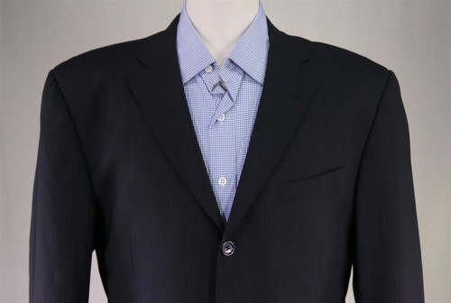 Burberry London Bond St Navy Blue Striped 3-Btn Blazer Jacket 42L - 第 3/11 張圖片