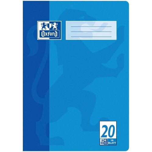 1 Schulheft Lin. 20 DIN A4 blanko 16 Blatt blau OXFORD - Picture 2 of 4
