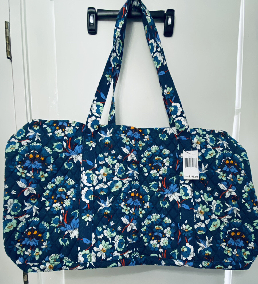 Vera Bradley XL Duffel Traveler Bag Floral Bursts NWT Retail145 Green