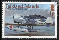 TAYLORCRAFT AUSTER MK5 Aircraft Airplane Seaplane Mint Stamp (Falkland Islands)