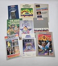 Lot Vintage 1970s 1980s Atari Game Catalogs Literature Pamphlets Inserts Booklet