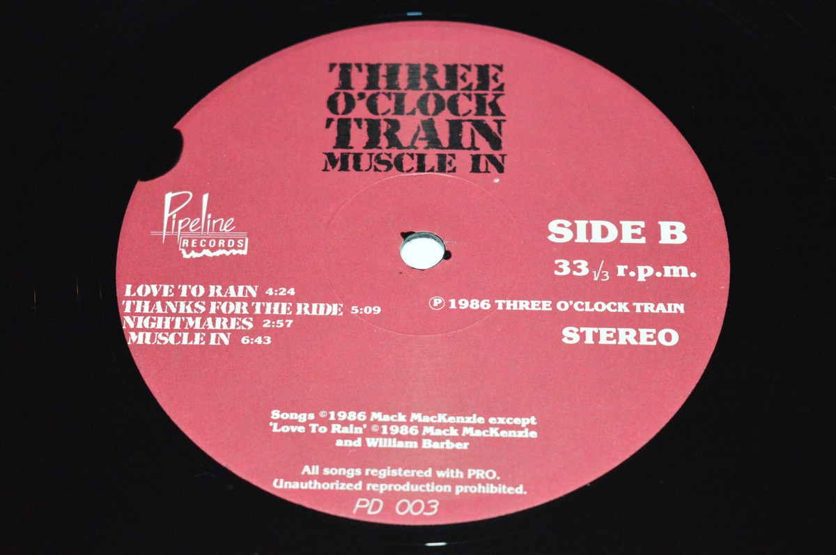 THREE O'CLOCK TRAIN Muscle In LP 1986 Pipeline Records Canada PD