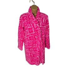 Calvin Klein Fleece Logo Robe Pink M 10-12