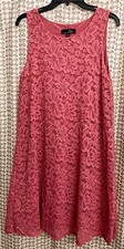 Suzanne Betro Rose Pink Lace Sheath Dress Women’s Size Small Sleeveless