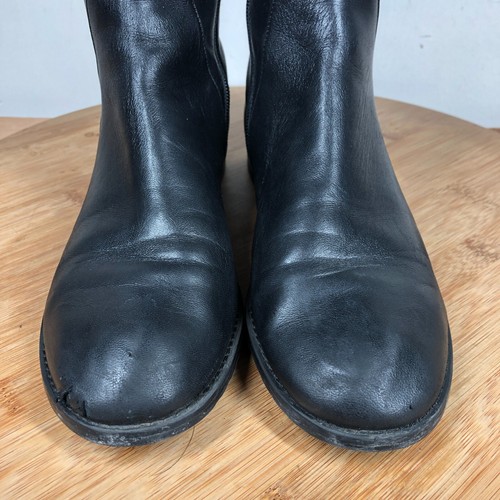 Stuart Weitzman Boots Womens 8 M Black Leather Riding Career Classic Tall - Picture 5 of 18