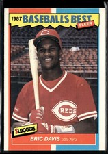 1987 Fleer Baseballs Best #11 ERIC DAVIS Cincinnati Reds A11