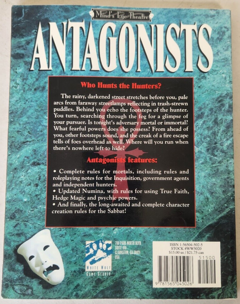 Mind's Eye Theatre: Antagonists White Wolf 1995