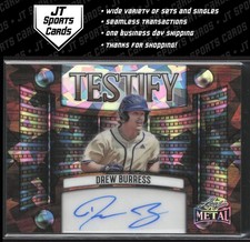 2025 Leaf Metal Drew Burress TS-DB2 Testify Crystal Auto /10 Georgia Tech
