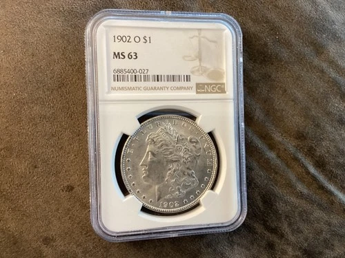 1902 O Morgan Silver Dollar Graded "MS 63" by NGC
