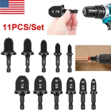 11x Swaging Tool Drill Bit Set Air Conditioner Copper Pipe Flaring Tube Expander