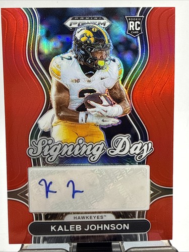 2025 Panini Prizm Draft Picks #SD-KJN, KALEB JOHNSON RC Auto /399, Iowa Steelers