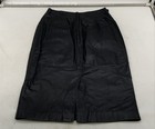 Pelle Cuir Women's Black Leather Slit Back Zip Straight & Pencil Skirt Size 6 — photo 2