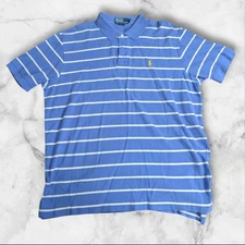 Polo Ralph Lauren Men's XL Striped Blue White Cotton Shirt